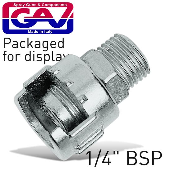 GAV Nipple With Metal Ring 1/4'm For Bayonet Couplings Packaged